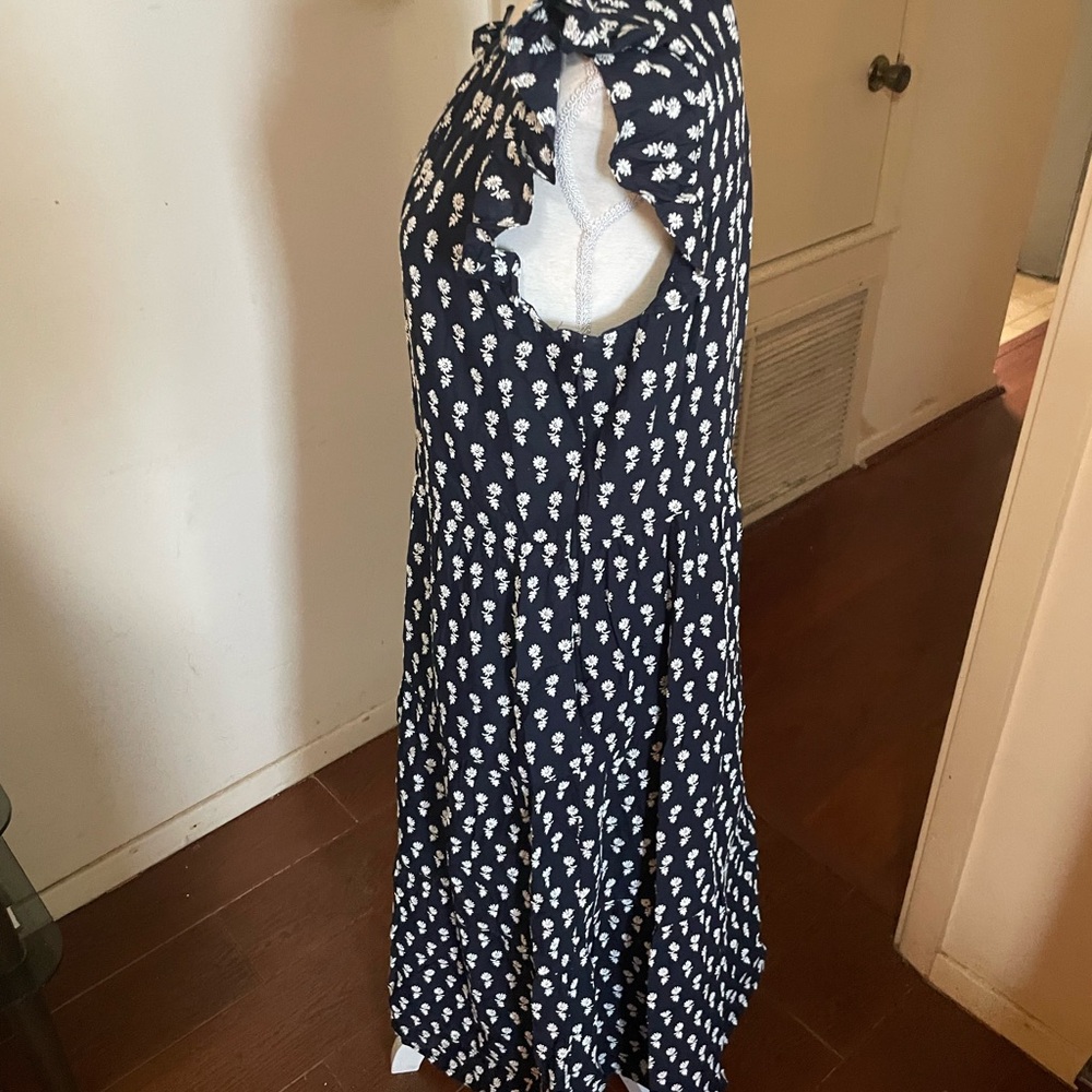 J. Crew Black Maxi Dress with White Floral Motif - Picture 6 of 16